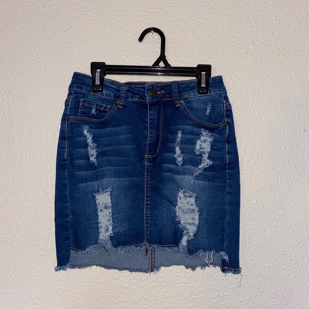 COPY - Bamboo Jeans Distressed Denim Mini Skirt ✨